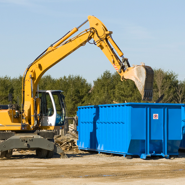 what size residential dumpster rentals are available in Monroe IL